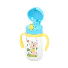 굴리굴리 원터치 양손빨대 물통 PM129, 혼합색상, 1개, 350ml