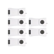 兒童一觸式抽屜安全鎖扣, 白色, 6個