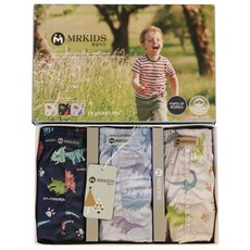 MRKIDS 男孩童恐龍4角褲3入組