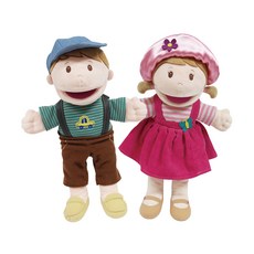 Magic Castle 12805 會說話的手偶 男孩女孩套組, 2個