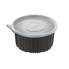 쿡앤락 감자탕 성형원형탕 DS-366 220mm 대 2.7L 검정 세트, 100개입, 1개