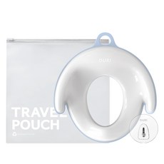 Duri 孩童馬桶輔助坐墊+收納袋+黏貼式掛勾, 天藍色, 1組