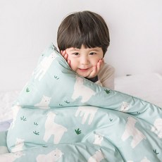 주호데코 뽀글이 라마 낮잠이불 일체형, 민트