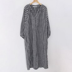 Mom's Sketch 孕婦格紋長袖連身裙