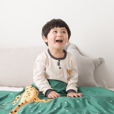 주호데코 더 정글 낮잠이불 일체형, 초록