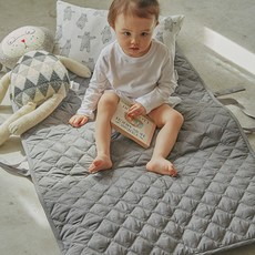 데코뷰 낮잠이불용 방수패드, 그레이 + 차콜, 1개