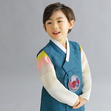 geumdong hanbok 男童海藍褶飾韓服 AM087 + 福袋套裝