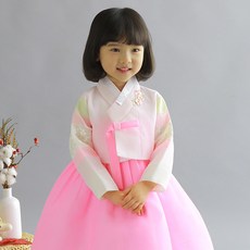 geumdong hanbok 女童淺粉白花朵刺繡韓服 AW083 + 福袋套裝