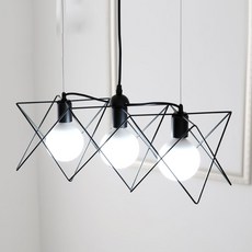 星星三燈吊燈, 黑色