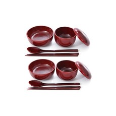 Namwonmoggi 名品南原 文化財飯床器組, 赤楊木, 飯碗+蓋子+湯碗+湯匙+筷子