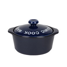 Magic雙耳耐熱陶瓷砂鍋+文字印花鍋蓋組 S號, 19.5cm, 1個