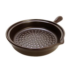 세라믹 편수 그릴팬 원형 브라운, 22 cm, 1개