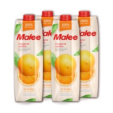Malee 柳橙汁, 4個, 1L