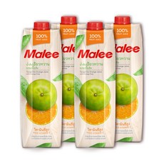 Malee 柑橘柳橙汁, 4個, 1L