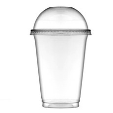 PET 冰杯 98mm 480ml + 圓頂蓋套組, 1組, 100組, 480毫升