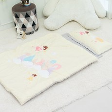 EziBaby 兒童分離式午睡棉被+墊子+枕頭組, 黃色公主款