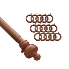 WINDOW&INTERIOR 冬季25mm通用帽窗簾桿4號+25mm通用窗簾環15p套組, 窗簾桿（Jinwood）、窗簾環（Jinwood）