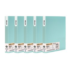 Heemang Melliv D型環3孔活頁夾, 薄荷綠, 5個