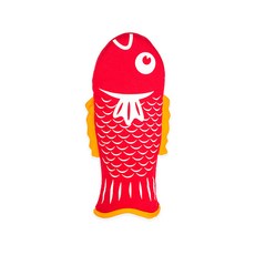 Kikeriland烤魚手套 OM01, 紅色的, 1個