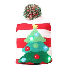 WOW PARTY KOREA LED聖誕針織帽, 聖誕樹, 1個