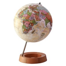 EARTH STORY 21cm地球甜甜圈底座英文, 棕色的