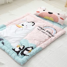 EziBaby 孩童用午睡被+超細纖維枕芯組, 北極熊&企鵝款