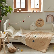 SHEZ HOME 棉質午睡被+枕頭+收納袋, 米色(Popo)