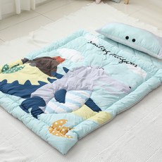 EziBaby 四季用印花午睡被組+枕芯, 恐龍款