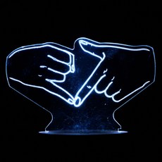 홈마인 LED 3D 무드등 사랑우정생일 시리즈 Dtype, D20 손하트2