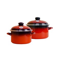 ELO 陶瓷湯鍋 紅色 2款, 混色, 湯鍋(18cm+20cm)