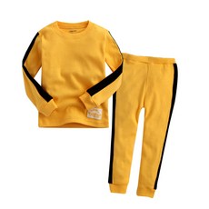 Vaenait Baby 孩童素色長袖T恤+長褲