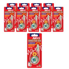 AMOS 阿摩司 修正帶8m, 混色, 10個