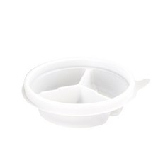 엠브이팩 PP원형반찬용기 3칸 150ml, 1개입, 800개
