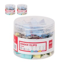 deLi 得力 金屬雙夾 5號 E8555A, 19mm, 40入, 3個