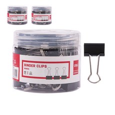 deLi 得力 金屬雙夾 黑色, 19mm, 40入, 3罐