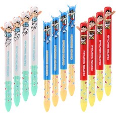 蠟筆小新超低黏度2色亮點原子筆 0.7mm 3支組, 混色, 4套