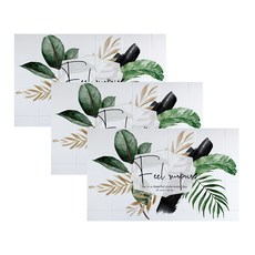 JCC貿易 防汙染設計廚房衛生透明貼紙 惊喜, 3個