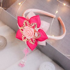 錦緞孝彬玫瑰髮帶
