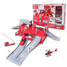 ROLLICK Play Toys 消防隊消防車操作玩具套組, 紅色的
