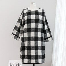 iyaan 孕婦格紋長袖連身裙