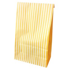 Dona &amp; Deco Shine 條紋紙袋, 100個, 黃色