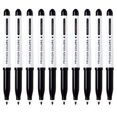 PILOT 百樂 FRIXION 可擦拭彩色簽字筆, 黑色, 10個