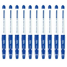 PILOT 百樂 FRIXION 可擦拭彩色簽字筆, 藍色, 10個