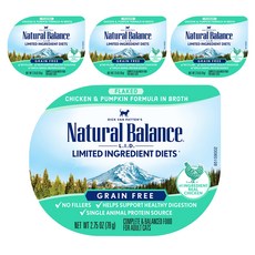 내추럴발란스 LID 캣 푸드 수제 브로스 컵캔 4p, 닭고기&호박, 78g, 4개