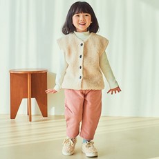 Lorry&Collin 孩童素色絨毛背心