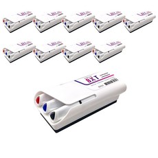 LINEPLUS 白板筆 3款+磁吸式板擦組合, 黑色、紅色、藍色, 10組