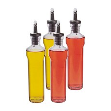 SINOGLASS 灰色油瓶黑色, 350毫升, 4入