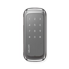 솔리티 웰콤 스마트 보조키 손잡이 없음 도어락, WGT-130, 고객직접설치