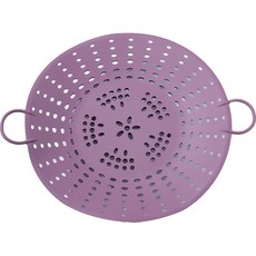 키친팩토리 파스텔 실리콘 찜기 5발 1단 버건디핑크, 25cm, 1개