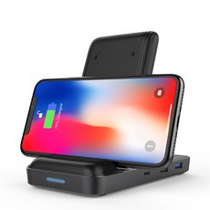 하이퍼 드라이브 8 in1 USB C 허브 7W 무선 충전 스탠드 HD258B, 블랙, 1개